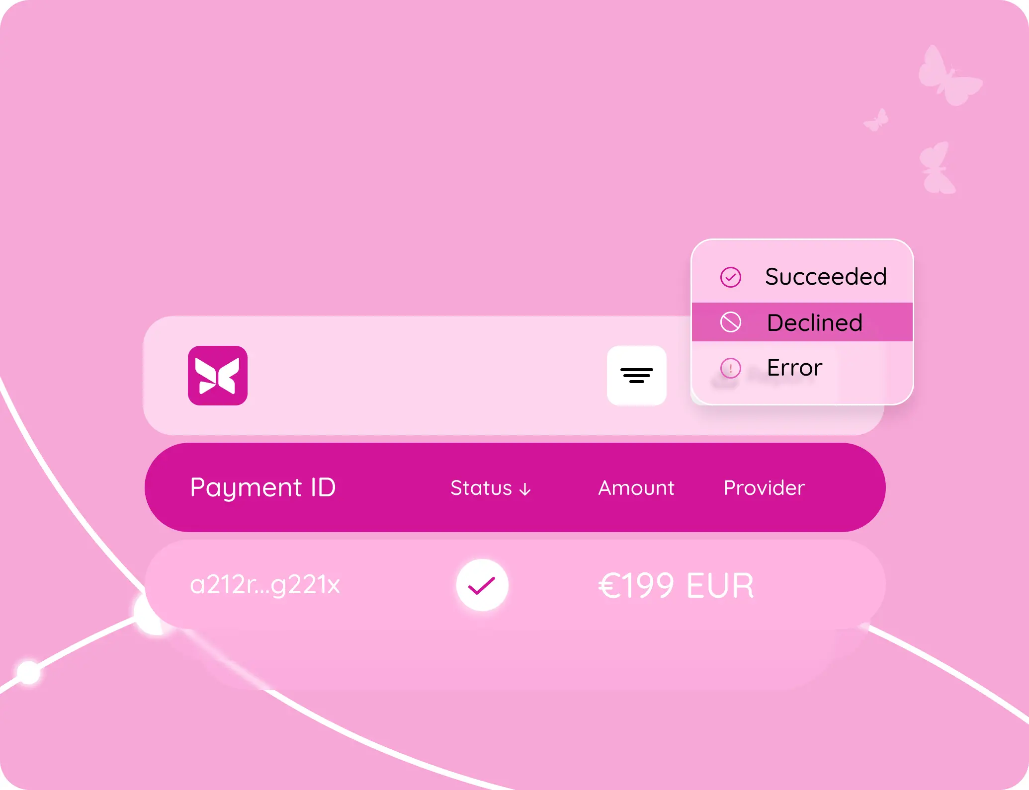 Find transactions by various criteria